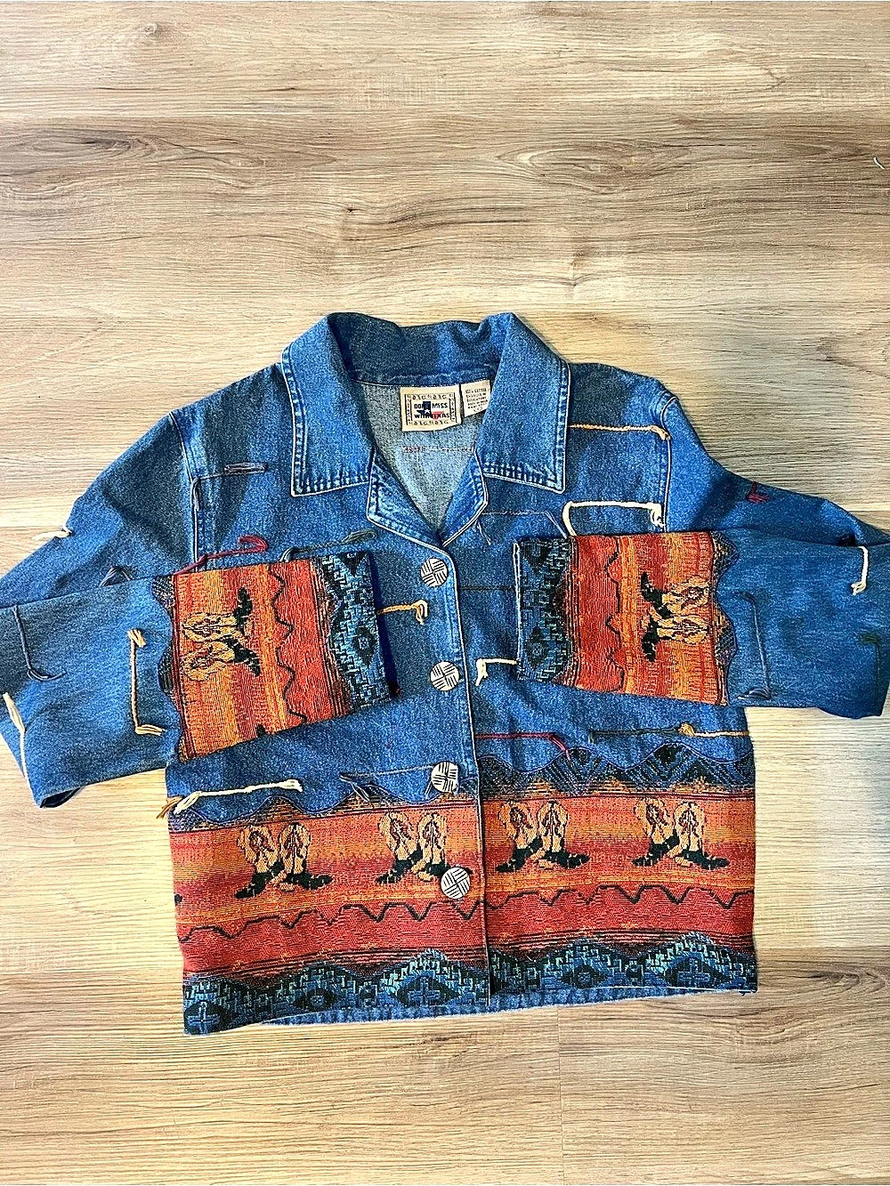 Dont Mess With Texas Womens Denim button down Jacket Size Small